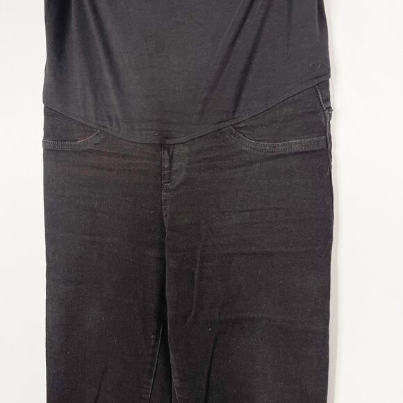 Mango Maternity 4 Black Straight Leg Jeans Over The Belly Denim Cotton Stretch - Picture 5 of 10
